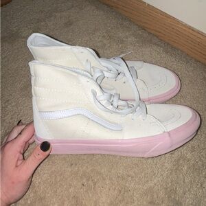 Vans Sk8-Hi Tapered White/Pink Suede W 10/ M 8.5